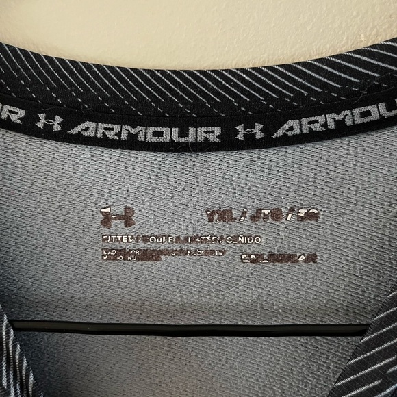 Under Armour Black and Gray Patterned ColdGear Long Sleeve Shirt - Picture 2 of 3